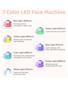Máscara LED Terapia de Luz Roja 7 en 1 JY-A025 para Piel 2
