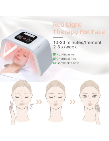Máscara LED Terapia de Luz Roja 7 en 1 JY-A025 para Piel