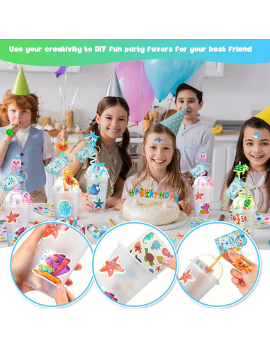 Conjunto de Fiesta Oceánica Poen 212 Piezas para Cumpleaños