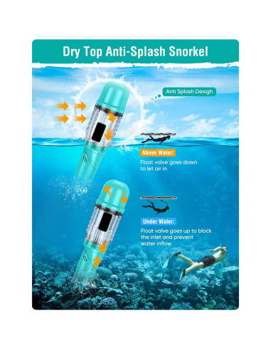 Conjunto de Snorkel Seovediary SS2-TMLV Antivaho Verde