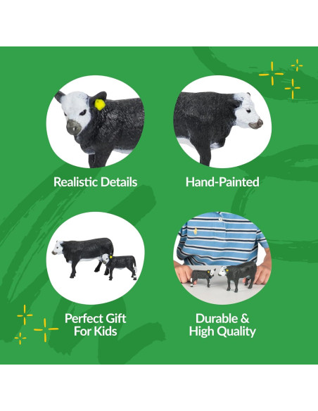 Juguetes de Granja Big Country Vaca y Ternero Black Baldy
