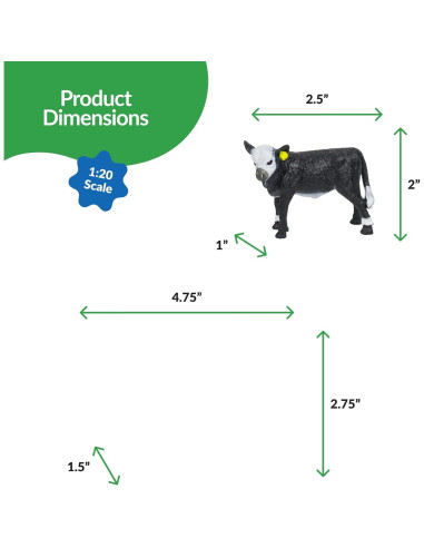 Juguetes de Granja Big Country Vaca y Ternero Black Baldy