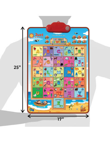 Just Smarty Póster Educativo 100 Palabras para Niños