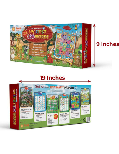 Just Smarty Póster Educativo 100 Palabras para Niños