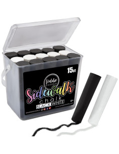 Balde Loddie Doddie 15 Tizas Jumbo Negras y Blancas 2