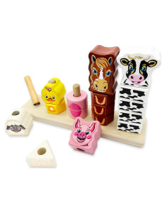 Apilador de Granja Sun Company - Juguete Educativo de Madera