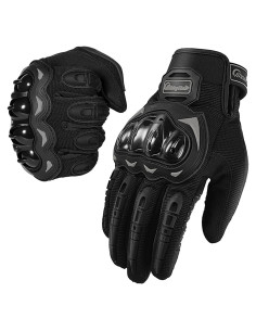 Guantes de Motocicleta BIHAIZG Medianos Negros con Táctil