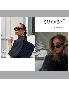 Gafas de Sol Rectangulares BUTABY UV400 Moda Unisex 2