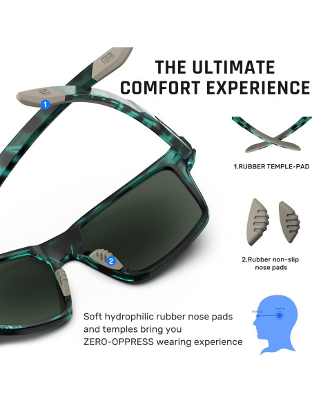 Gafas de sol deportivas TOREGE TR65 polarizadas UV400