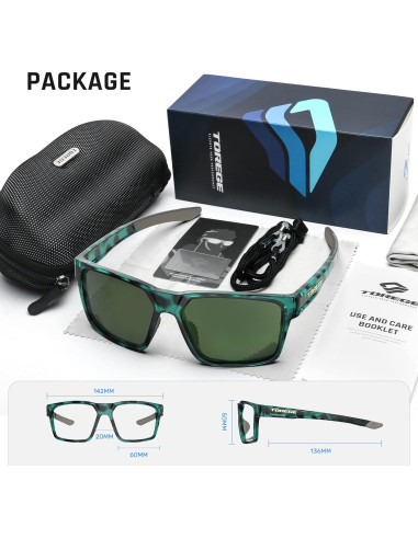 Gafas de sol deportivas TOREGE TR65 polarizadas UV400