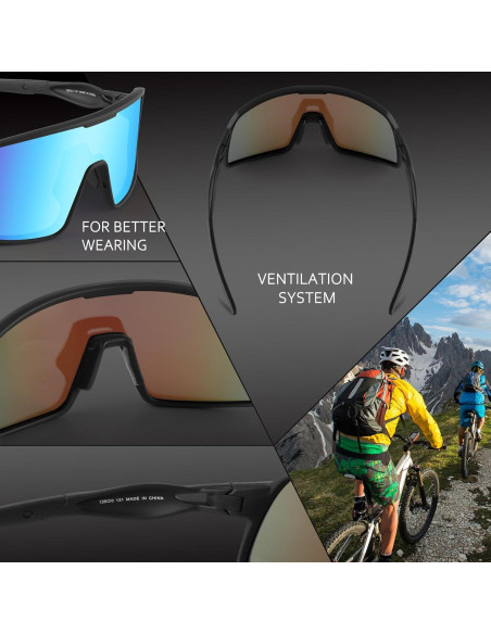 Gafas de Ciclismo BangLong UV400, Ligeras y Comodas
