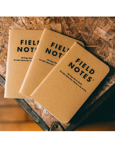 Cuadernos Field Notes para zurdos - 3 Pack Papel Rayado 8.9x14cm