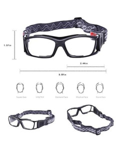 Gafas de baloncesto PC con protección ajustable para adultos 2