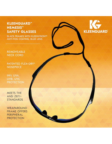 Gafas de Seguridad KleenGuard V30 Nemesis - 12 Pares