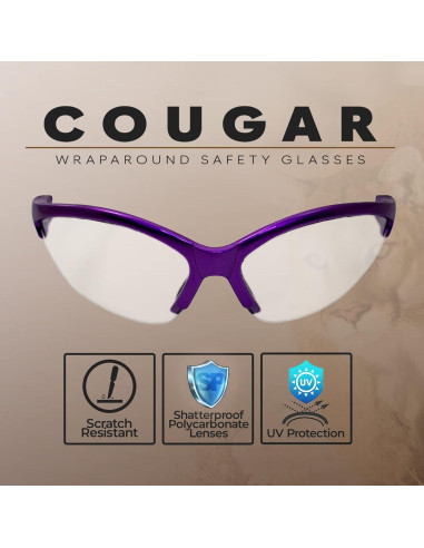 Gafas de seguridad Global Vision Cougar Lentes Transparentes