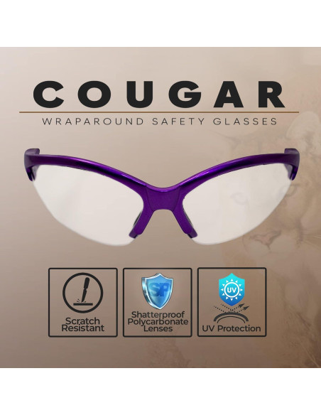 Gafas de seguridad Global Vision Cougar Lentes Transparentes