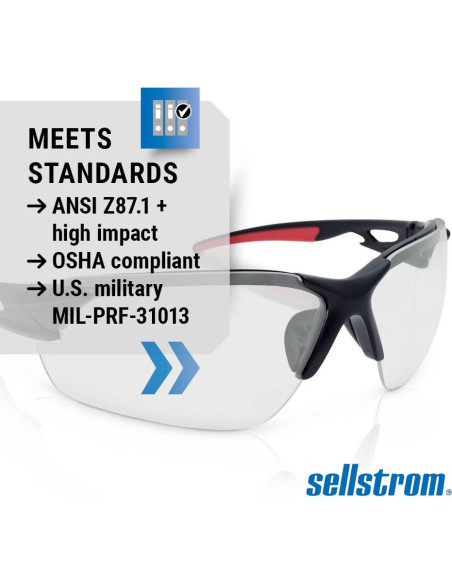 Gafas de Seguridad Sellstrom S72302, Antiempañante, UV 99%