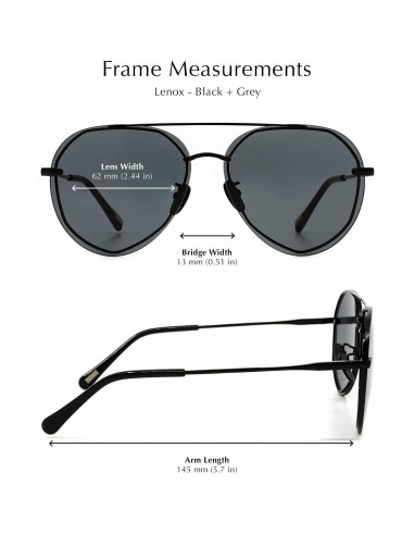 Gafas de sol aviador DIFF Lenox UV400 doradas para mujer