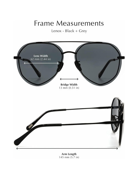 Gafas de sol aviador DIFF Lenox UV400 doradas para mujer