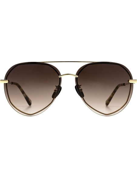 Gafas de sol aviador DIFF Lenox UV400 doradas para mujer