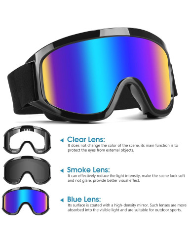 Gafas de Motocross UV400 - Protección Viento y Polvo