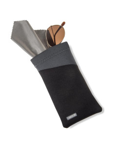 Funda para Gafas Carson con Paño Microfibra Gris