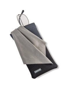 Funda para Gafas Carson con Paño Microfibra Gris 2