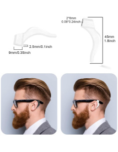 20 Pares Sujetadores Gafas Silicona Antideslizantes TUOPUSIDA 2
