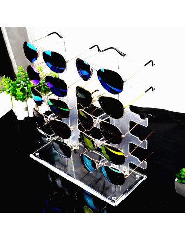 Soporte para Gafas YF-ANEN 10 pares 2 filas plástico