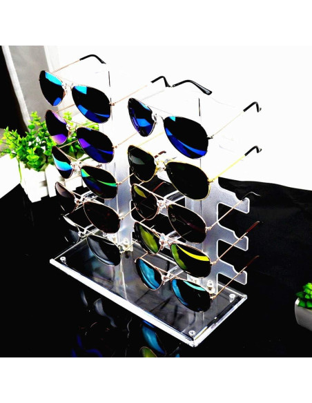 Soporte para Gafas YF-ANEN 10 pares 2 filas plástico