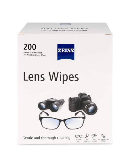 Toallitas de limpieza ZEISS 200 unidades para lentes ópticos