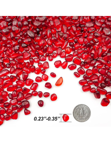 Keedolla Rocas de Acuario 1.43kg Vidrio Rojo Decoración