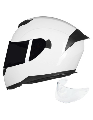 Casco de Motocicleta ILM 317 Blanco Mediano Certificado DOT