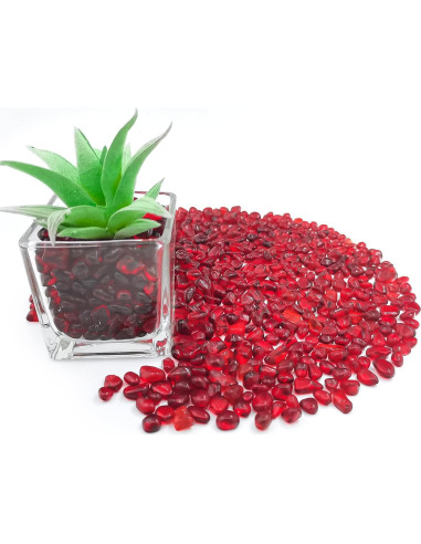 Keedolla Rocas de Acuario 1.43kg Vidrio Rojo Decoración