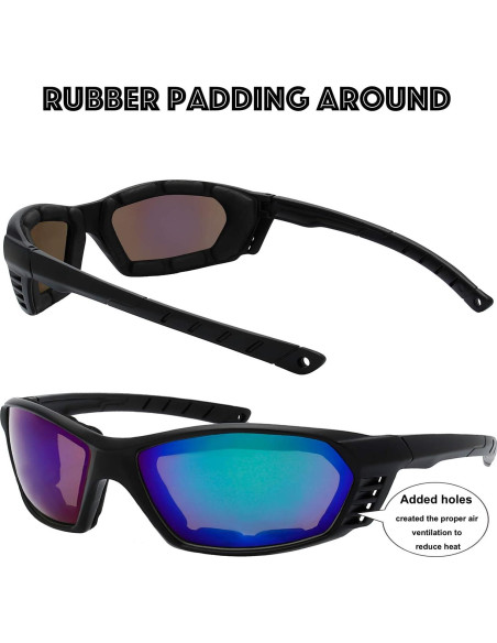 Gafas de Motocicleta The Fresh FR13 UV400 3 Pares Acolchadas