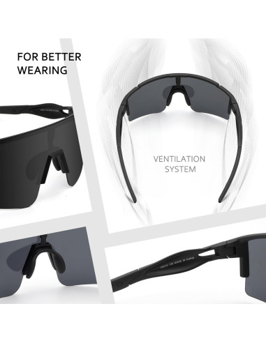 Gafas de Ciclismo Ukoly con 3 Lentes Intercambiables