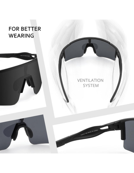 Gafas de Ciclismo Ukoly con 3 Lentes Intercambiables