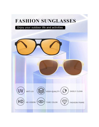 Gafas de sol aviador TIANYESY retro unisex 54x63mm