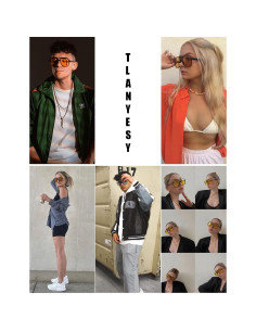 Gafas de sol aviador TIANYESY retro unisex con protección UV 2