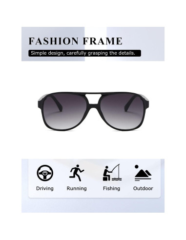 Gafas de sol aviador TIANYESY retro unisex con protección UV