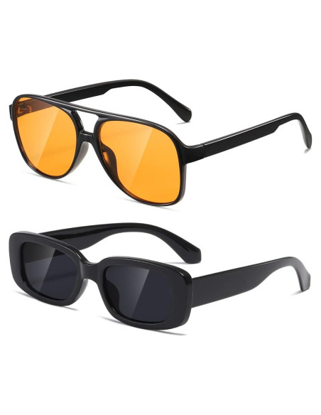 Gafas de sol aviador TIANYESY retro unisex con protección UV