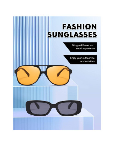 Gafas de sol aviador TIANYESY retro unisex con protección UV