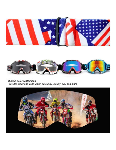 Gafas de Motocross SPOSUNE UV400 para Adultos y Jóvenes
