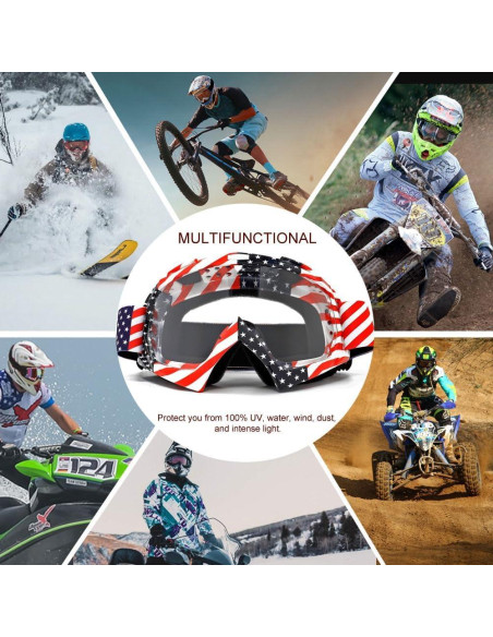 Gafas de Motocross SPOSUNE UV400 para Adultos y Jóvenes
