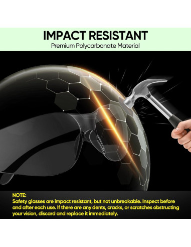 Gafas de Seguridad TICONN Transparentes Resistencia Rayones