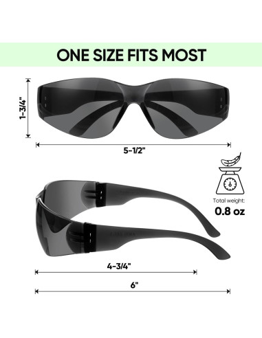 Gafas de Seguridad TICONN Transparentes Resistencia Rayones
