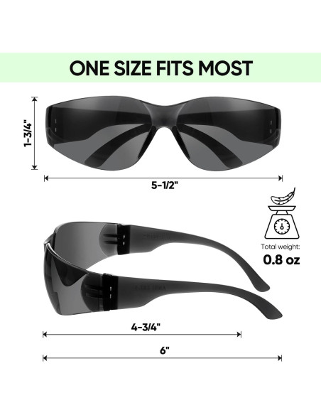 Gafas de Seguridad TICONN Transparentes Resistencia Rayones