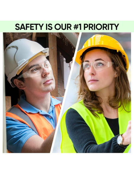 Gafas de Seguridad TICONN Transparentes Resistencia Rayones