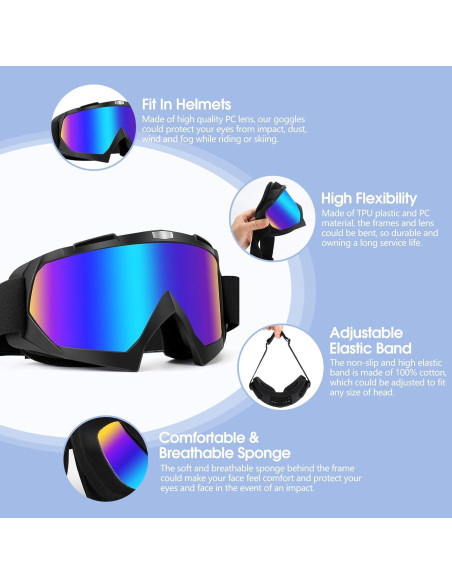 Gafas de Motocicleta Lievermo 2 Paquete ATV Off-Road