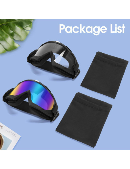 Gafas de Motocicleta Lievermo 2 Paquete ATV Off-Road